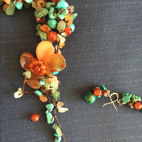 Gorgeous Agate & Carnelian necklace - Picture 8 of 8